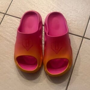 Kids Gradient Pink & Orange Slide Sandals